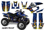 ATV Graphics Kit Quad Decal Wrap For Yamaha Warrior YFM350X 1987-2004 MOTORHEAD BLUE