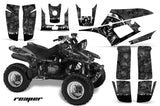 ATV Graphics Kit Quad Decal Wrap For Yamaha Warrior YFM350X 1987-2004 REAPER BLACK