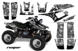 ATV Graphics Kit Quad Decal Wrap For Yamaha Warrior YFM350X 1987-2004 REAPER SILVER