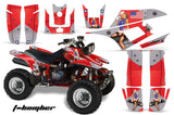 ATV Graphics Kit Quad Decal Wrap For Yamaha Warrior YFM350X 1987-2004 TBOMBER RED
