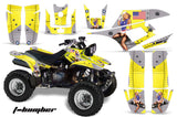 ATV Graphics Kit Quad Decal Wrap For Yamaha Warrior YFM350X 1987-2004 TBOMBER YELLOW
