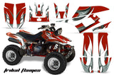 ATV Graphics Kit Quad Decal Wrap For Yamaha Warrior YFM350X 1987-2004 TRIBAL WHITE RED