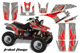 ATV Graphics Kit Quad Decal Wrap For Yamaha Warrior YFM350X 1987-2004 TRIBAL RED SILVER