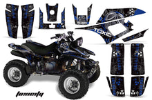 Load image into Gallery viewer, ATV Graphics Kit Quad Decal Wrap For Yamaha Warrior YFM350X 1987-2004 TOXIC BLUE BLACK-atv motorcycle utv parts accessories gear helmets jackets gloves pantsAll Terrain Depot