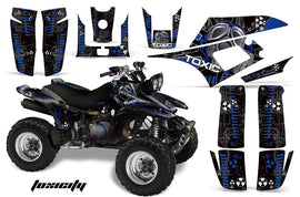 ATV Graphics Kit Quad Decal Wrap For Yamaha Warrior YFM350X 1987-2004 TOXIC BLUE BLACK-atv motorcycle utv parts accessories gear helmets jackets gloves pantsAll Terrain Depot