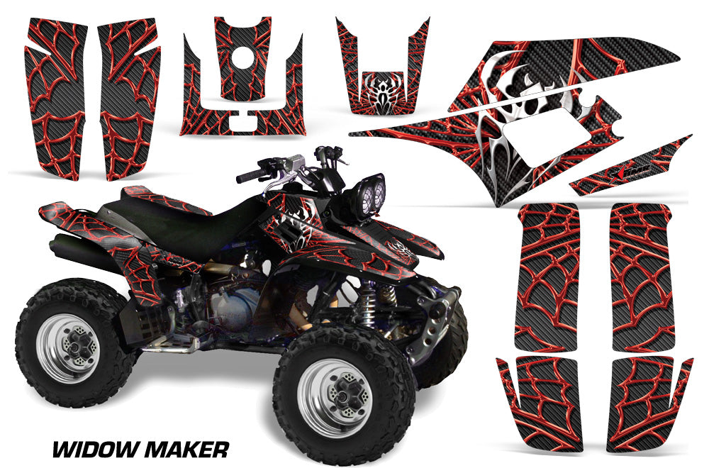 ATV Graphics Kit Quad Decal Wrap For Yamaha Warrior YFM350X 1987-2004 WIDOW RED BLACK-atv motorcycle utv parts accessories gear helmets jackets gloves pantsAll Terrain Depot