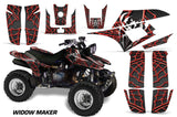 ATV Graphics Kit Quad Decal Wrap For Yamaha Warrior YFM350X 1987-2004 WIDOW RED BLACK