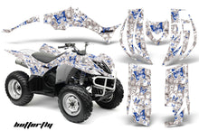 Load image into Gallery viewer, ATV Decal Graphic Kit Quad Sticker Wrap For Yamaha Wolverine 450 2006-2012 BUTTERFLIES BLUE WHITE-atv motorcycle utv parts accessories gear helmets jackets gloves pantsAll Terrain Depot