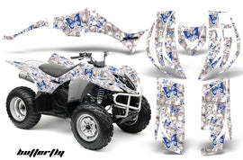 ATV Decal Graphic Kit Quad Sticker Wrap For Yamaha Wolverine 450 2006-2012 BUTTERFLIES BLUE WHITE-atv motorcycle utv parts accessories gear helmets jackets gloves pantsAll Terrain Depot