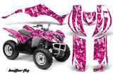 ATV Decal Graphic Kit Quad Sticker Wrap For Yamaha Wolverine 450 2006-2012 BUTTERFLIES WHITE PINK