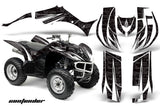 ATV Decal Graphic Kit Quad Sticker Wrap For Yamaha Wolverine 450 2006-2012 CONTENDER WHITE BLACK