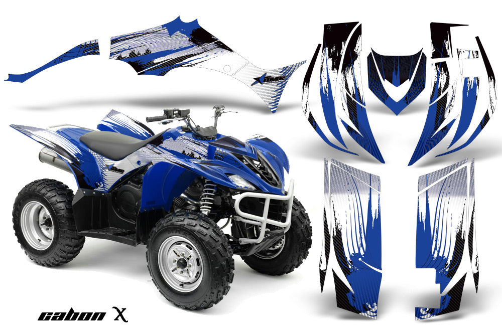 ATV Decal Graphic Kit Quad Sticker Wrap For Yamaha Wolverine 450 2006-2012 CARBONX BLUE-atv motorcycle utv parts accessories gear helmets jackets gloves pantsAll Terrain Depot