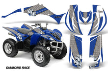 Load image into Gallery viewer, ATV Decal Graphic Kit Quad Sticker Wrap For Yamaha Wolverine 450 2006-2012 DIAMOND RACE SILVER BLUE-atv motorcycle utv parts accessories gear helmets jackets gloves pantsAll Terrain Depot