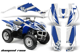 ATV Decal Graphic Kit Quad Sticker Wrap For Yamaha Wolverine 450 2006-2012 DIAMOND RACE BLUE WHITE-atv motorcycle utv parts accessories gear helmets jackets gloves pantsAll Terrain Depot
