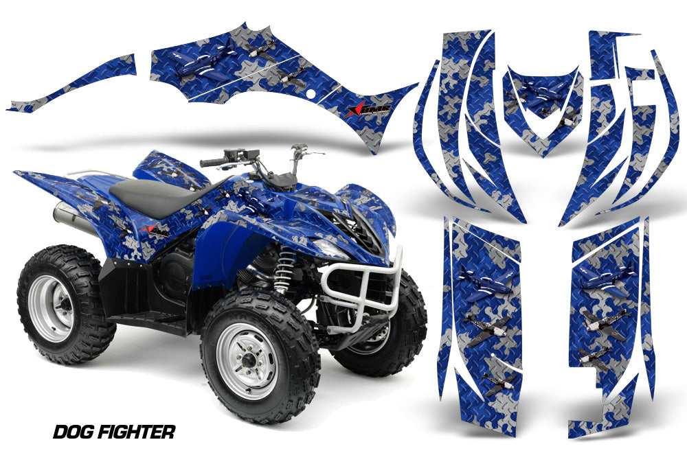 ATV Decal Graphic Kit Quad Sticker Wrap For Yamaha Wolverine 450 2006-2012 DOGFIGHT BLUE-atv motorcycle utv parts accessories gear helmets jackets gloves pantsAll Terrain Depot