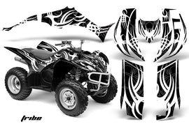 ATV Decal Graphic Kit Quad Sticker Wrap For Yamaha Wolverine 450 2006-2012 TRIBE BLACK WHITE-atv motorcycle utv parts accessories gear helmets jackets gloves pantsAll Terrain Depot