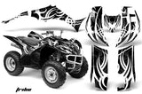 ATV Decal Graphic Kit Quad Sticker Wrap For Yamaha Wolverine 450 2006-2012 TRIBE BLACK WHITE