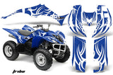 ATV Decal Graphic Kit Quad Sticker Wrap For Yamaha Wolverine 450 2006-2012 TRIBE BLUE WHITE