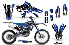 Dirt Bike Graphics Kit Decal Sticker Wrap For Yamaha YZ250F YZ450F 2014-2017 ATTACK BLUE-atv motorcycle utv parts accessories gear helmets jackets gloves pantsAll Terrain Depot