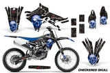 Dirt Bike Graphics Kit Decal Sticker Wrap For Yamaha YZ250F YZ450F 2014-2017 CHECKERED BLUE BLACK