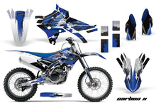 Load image into Gallery viewer, Dirt Bike Graphics Kit Decal Sticker Wrap For Yamaha YZ250F YZ450F 2014-2017 CARBONX BLUE-atv motorcycle utv parts accessories gear helmets jackets gloves pantsAll Terrain Depot