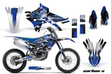 Graphics Kit Decal Sticker Wrap + # Plates For Yamaha YZ250F YZ450F 2014-2017 CARBONX BLUE