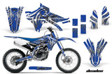 Dirt Bike Graphics Kit Decal Sticker Wrap For Yamaha YZ250F YZ450F 2014-2017 DEADEN BLUE