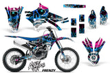 Dirt Bike Graphics Kit Decal Sticker Wrap For Yamaha YZ250F YZ450F 2014-2017 FRENZY BLUE
