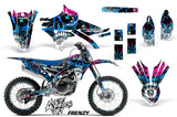 Graphics Kit Decal Sticker Wrap + # Plates For Yamaha YZ250F YZ450F 2014-2017 FRENZY BLUE