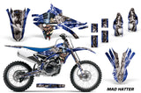 Dirt Bike Graphics Kit Decal Sticker Wrap For Yamaha YZ250F YZ450F 2014-2017 HATTER BLACK SILVER