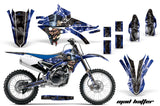 Dirt Bike Graphics Kit Decal Sticker Wrap For Yamaha YZ250F YZ450F 2014-2017 HATTER BLACK BLUE