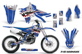 Dirt Bike Graphics Kit Decal Sticker Wrap For Yamaha YZ250F YZ450F 2014-2017 WARHAWK BLUE