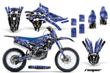 Graphics Kit Decal Sticker Wrap + # Plates For Yamaha YZ250F YZ450F 2014-2017 REAPER BLUE