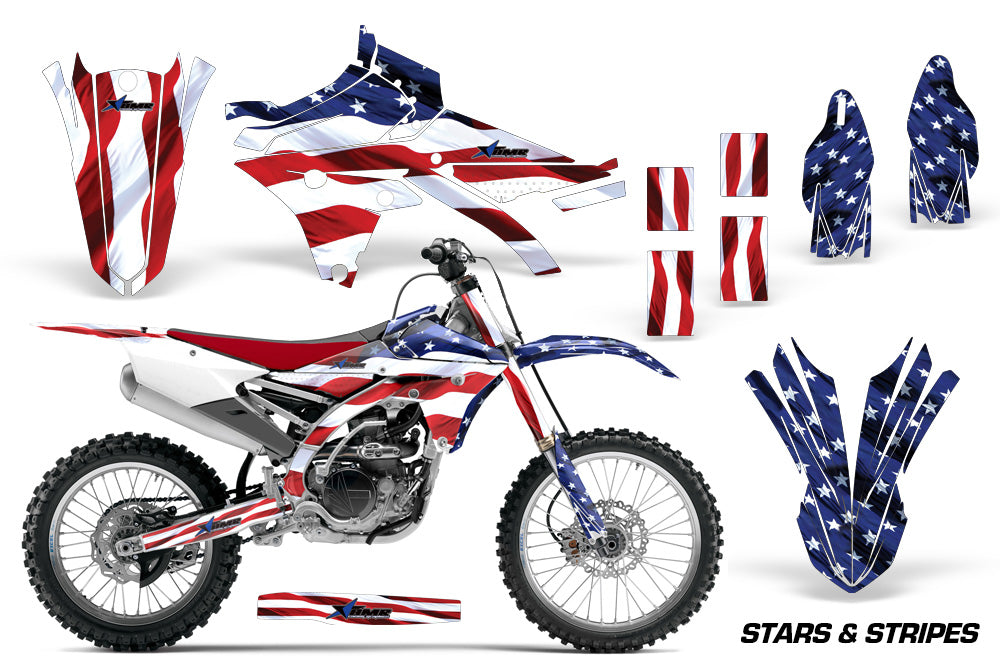 Dirt Bike Graphics Kit Decal Sticker Wrap For Yamaha YZ250F YZ450F 2014-2017 USA FLAG-atv motorcycle utv parts accessories gear helmets jackets gloves pantsAll Terrain Depot