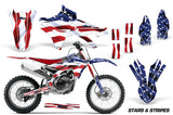 Dirt Bike Graphics Kit Decal Sticker Wrap For Yamaha YZ250F YZ450F 2014-2017 USA FLAG