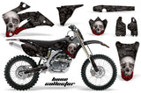 Graphics Kit Decal Wrap + # Plates For Yamaha YZ250F YZ450F 2006-2009 BONES BLACK