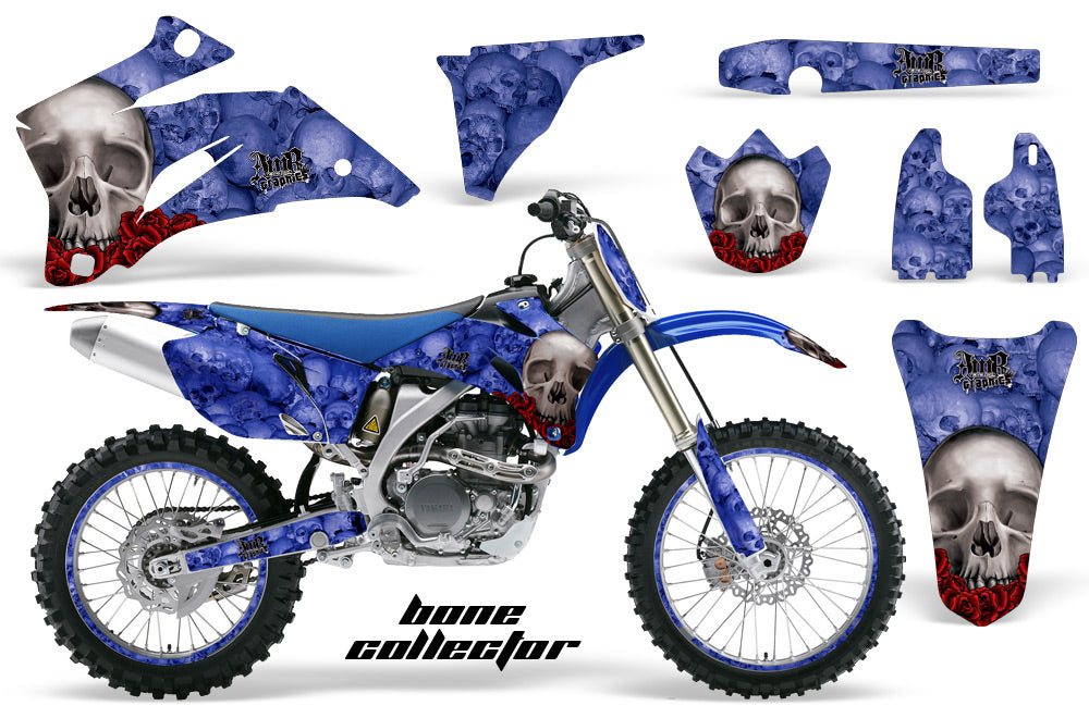 Graphics Kit Decal Wrap + # Plates For Yamaha YZ250F YZ450F 2006-2009 BONES BLUE-atv motorcycle utv parts accessories gear helmets jackets gloves pantsAll Terrain Depot