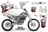 Graphics Kit Decal Wrap + # Plates For Yamaha YZ250F YZ450F 2006-2009 BONES WHITE