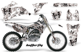 Graphics Kit Decal Wrap + # Plates For Yamaha YZ250F YZ450F 2006-2009 BUTTERFLIES BLACK WHITE-atv motorcycle utv parts accessories gear helmets jackets gloves pantsAll Terrain Depot