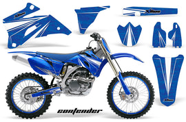 Graphics Kit Decal Wrap + # Plates For Yamaha YZ250F YZ450F 2006-2009 CONTENDER WHITE BLUE-atv motorcycle utv parts accessories gear helmets jackets gloves pantsAll Terrain Depot