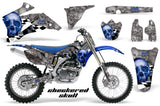 Graphics Kit Decal Wrap + # Plates For Yamaha YZ250F YZ450F 2006-2009 CHECKERED BLUE