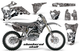 Graphics Kit Decal Wrap + # Plates For Yamaha YZ250F YZ450F 2006-2009 CHECKERED CHROME-atv motorcycle utv parts accessories gear helmets jackets gloves pantsAll Terrain Depot