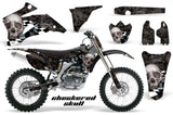 Graphics Kit Decal Wrap + # Plates For Yamaha YZ250F YZ450F 2006-2009 CHECKERED SILVER BLACK