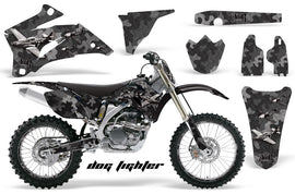 Graphics Kit Decal Wrap + # Plates For Yamaha YZ250F YZ450F 2006-2009 DOG FIGHT BLACK-atv motorcycle utv parts accessories gear helmets jackets gloves pantsAll Terrain Depot