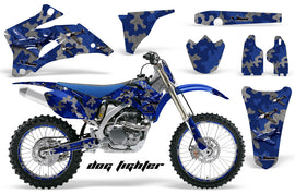 Graphics Kit Decal Wrap + # Plates For Yamaha YZ250F YZ450F 2006-2009 DOG FIGHT BLUE-atv motorcycle utv parts accessories gear helmets jackets gloves pantsAll Terrain Depot