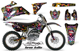 Graphics Kit Decal Wrap + # Plates For Yamaha YZ250F YZ450F 2006-2009 EDHLK BLACK-atv motorcycle utv parts accessories gear helmets jackets gloves pantsAll Terrain Depot