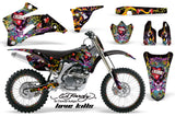Graphics Kit Decal Wrap + # Plates For Yamaha YZ250F YZ450F 2006-2009 EDHLK BLACK