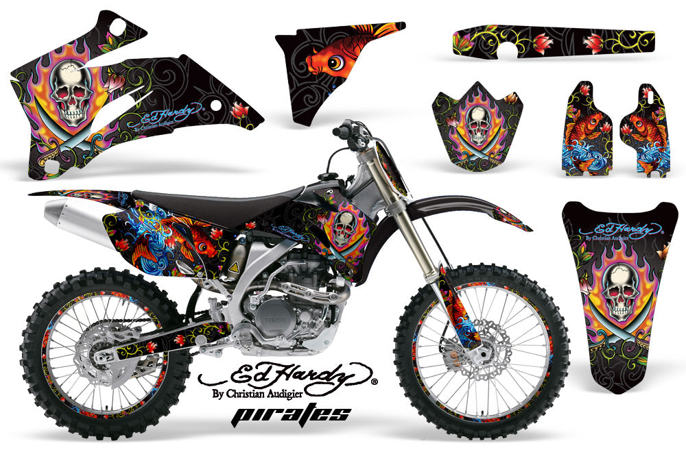 Graphics Kit Decal Wrap + # Plates For Yamaha YZ250F YZ450F 2006-2009 EDHP BLACK-atv motorcycle utv parts accessories gear helmets jackets gloves pantsAll Terrain Depot