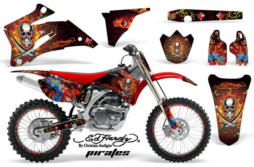 Graphics Kit Decal Wrap + # Plates For Yamaha YZ250F YZ450F 2006-2009 EDHP RED-atv motorcycle utv parts accessories gear helmets jackets gloves pantsAll Terrain Depot