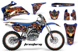 Graphics Kit Decal Wrap + # Plates For Yamaha YZ250F YZ450F 2006-2009 FIRESTORM BLUE